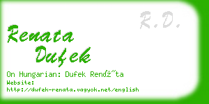 renata dufek business card